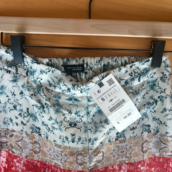 Zara Flowy Floral Print Pant - S - NWT - Picture 6 of 6